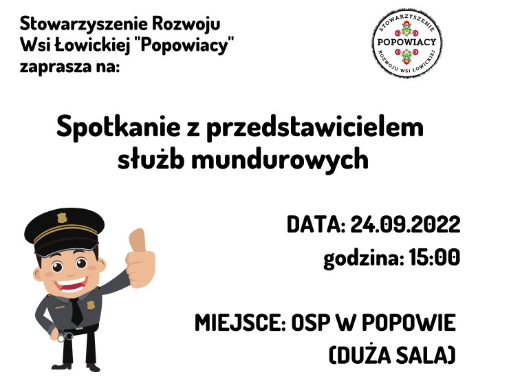 Spotkanie z przedstawicielem służb mundurowych!