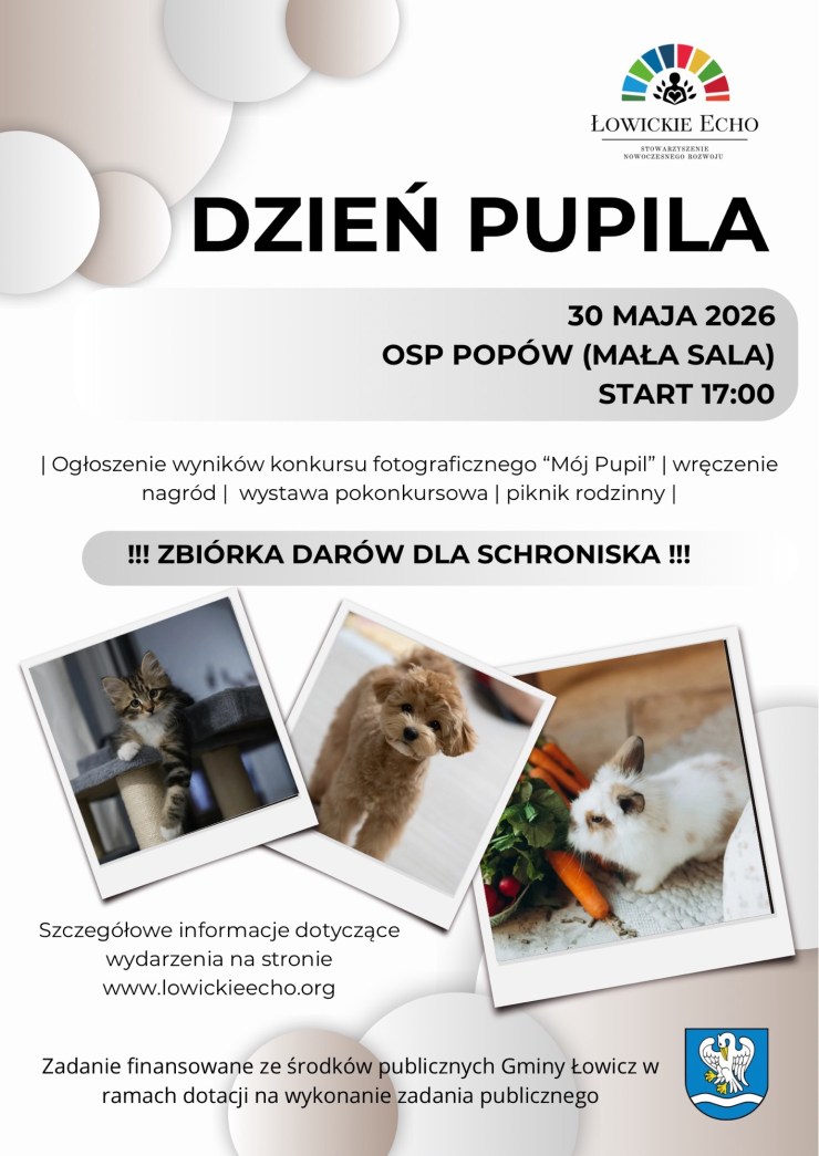 Piknik z okazji Dnia Pupila i zbiórka darów dla schroniska dla zwierząt